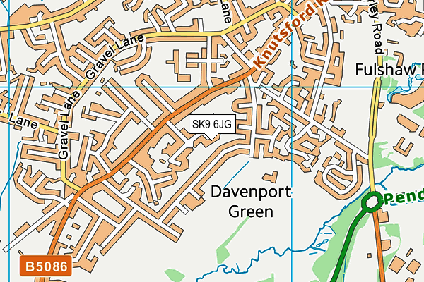 SK9 6JG map - OS VectorMap District (Ordnance Survey)