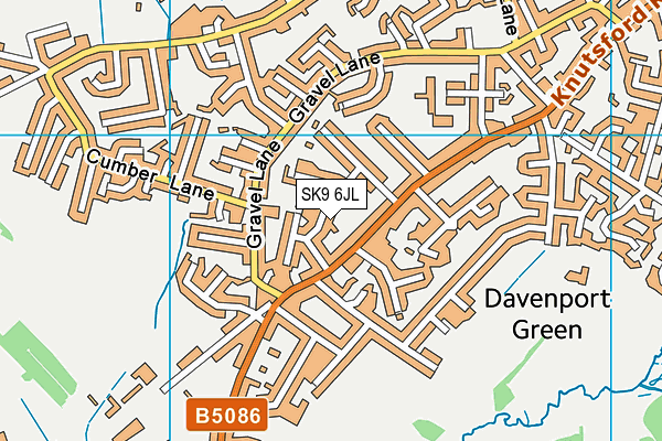 SK9 6JL map - OS VectorMap District (Ordnance Survey)