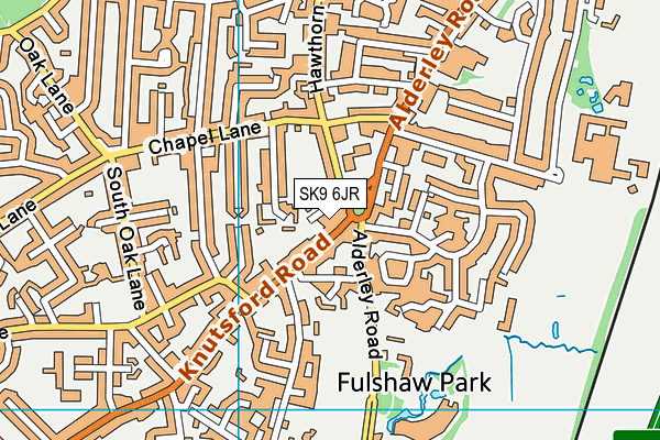 SK9 6JR map - OS VectorMap District (Ordnance Survey)