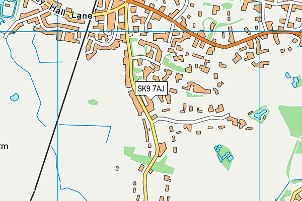 SK9 7AJ map - OS VectorMap District (Ordnance Survey) SK9 7AJ map - OS VectorMap District (Ordnance Survey)