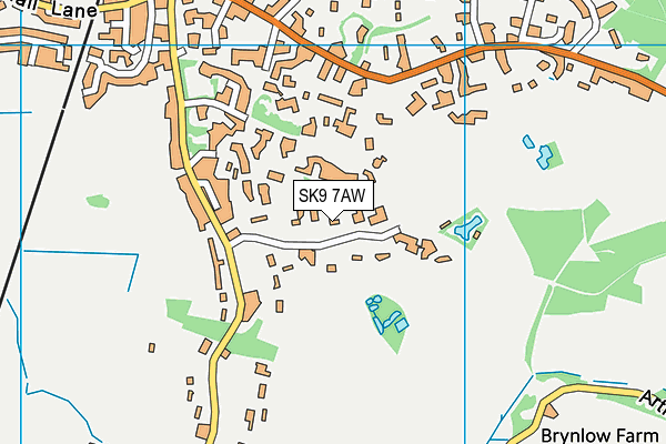 SK9 7AW map - OS VectorMap District (Ordnance Survey) SK9 7AW map - OS VectorMap District (Ordnance Survey)