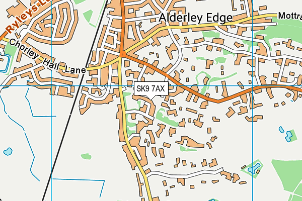 SK9 7AX map - OS VectorMap District (Ordnance Survey) SK9 7AX map - OS VectorMap District (Ordnance Survey)