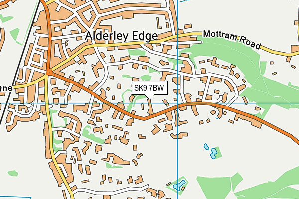 SK9 7BW map - OS VectorMap District (Ordnance Survey)