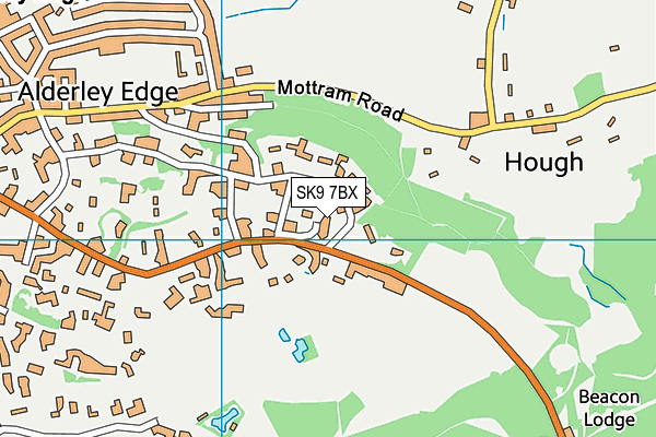 SK9 7BX map - OS VectorMap District (Ordnance Survey)