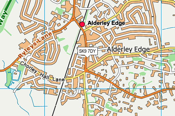 SK9 7DY map - OS VectorMap District (Ordnance Survey)