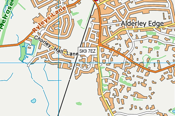 SK9 7EZ map - OS VectorMap District (Ordnance Survey)
