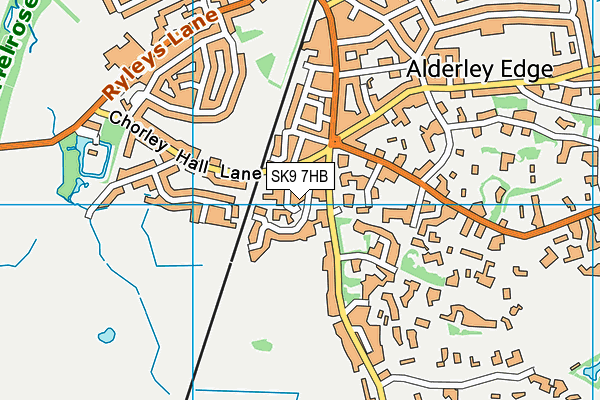 SK9 7HB map - OS VectorMap District (Ordnance Survey)