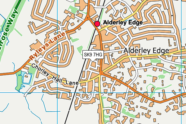 SK9 7HG map - OS VectorMap District (Ordnance Survey)