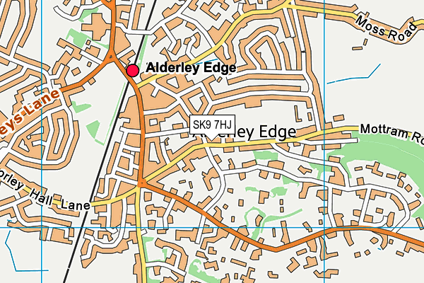 SK9 7HJ map - OS VectorMap District (Ordnance Survey)