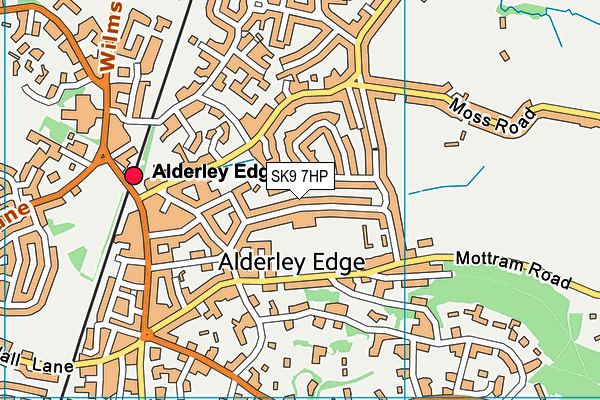 SK9 7HP map - OS VectorMap District (Ordnance Survey)