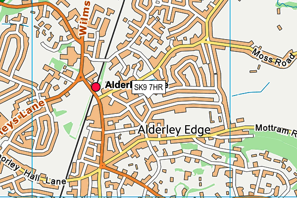SK9 7HR map - OS VectorMap District (Ordnance Survey)