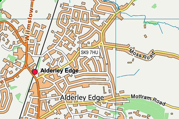SK9 7HU map - OS VectorMap District (Ordnance Survey)