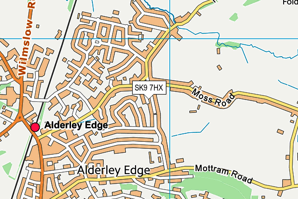 SK9 7HX map - OS VectorMap District (Ordnance Survey)