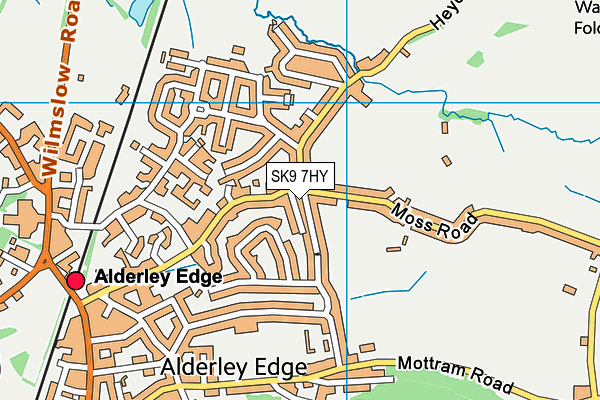 SK9 7HY map - OS VectorMap District (Ordnance Survey)