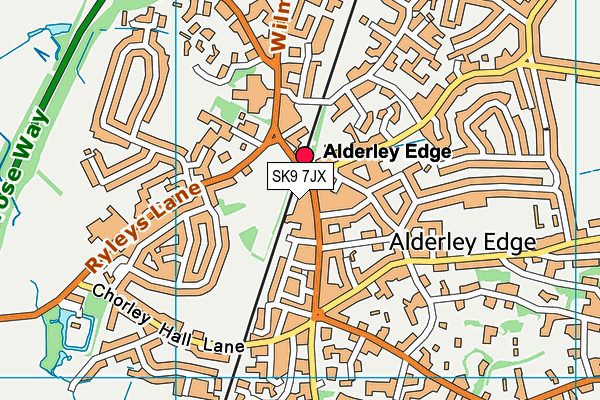 SK9 7JX map - OS VectorMap District (Ordnance Survey)