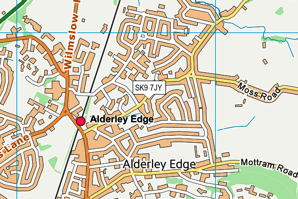 SK9 7JY map - OS VectorMap District (Ordnance Survey)