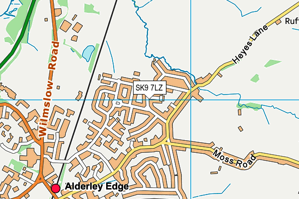 SK9 7LZ map - OS VectorMap District (Ordnance Survey)