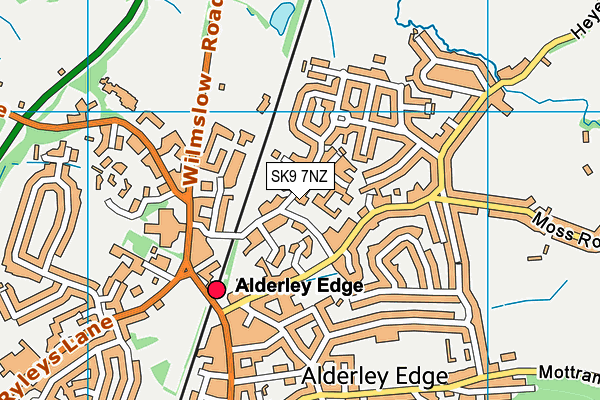 SK9 7NZ map - OS VectorMap District (Ordnance Survey)