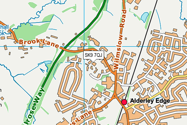 SK9 7QJ map - OS VectorMap District (Ordnance Survey) SK9 7QJ map - OS VectorMap District (Ordnance Survey)