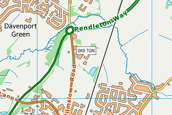 SK9 7QN map - OS VectorMap District (Ordnance Survey)