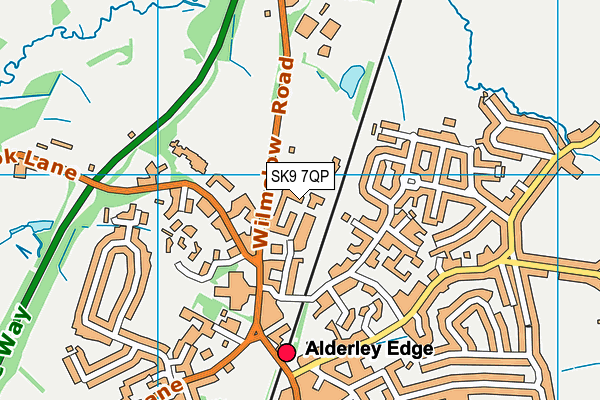SK9 7QP map - OS VectorMap District (Ordnance Survey)