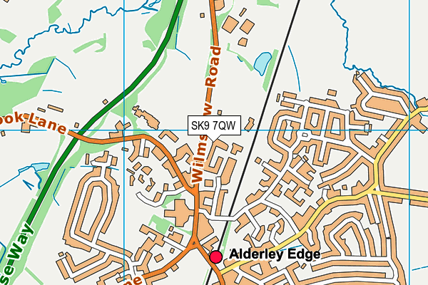 SK9 7QW map - OS VectorMap District (Ordnance Survey) SK9 7QW map - OS VectorMap District (Ordnance Survey)