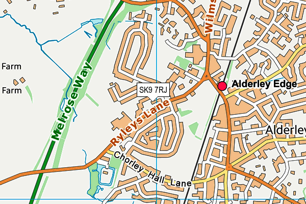 SK9 7RJ map - OS VectorMap District (Ordnance Survey) SK9 7RJ map - OS VectorMap District (Ordnance Survey)
