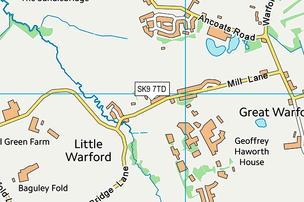 SK9 7TD map - OS VectorMap District (Ordnance Survey)