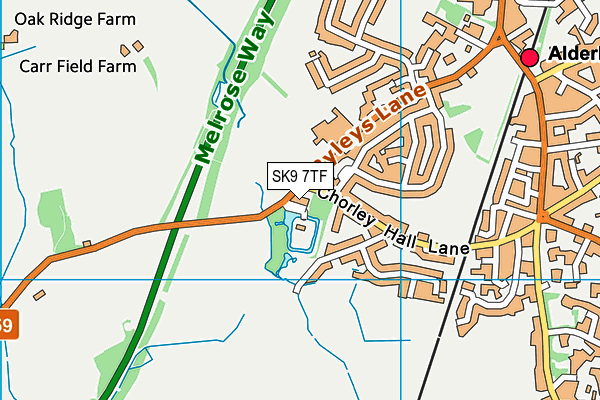 SK9 7TF map - OS VectorMap District (Ordnance Survey)