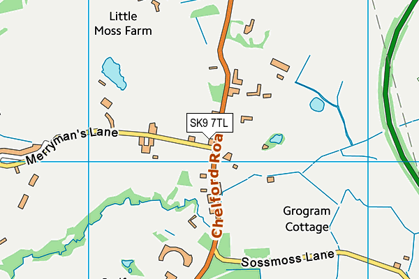 SK9 7TL map - OS VectorMap District (Ordnance Survey) SK9 7TL map - OS VectorMap District (Ordnance Survey)