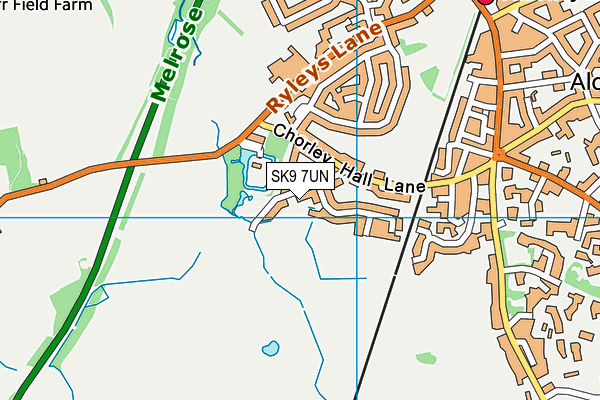 SK9 7UN map - OS VectorMap District (Ordnance Survey)