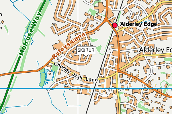 SK9 7UR map - OS VectorMap District (Ordnance Survey)