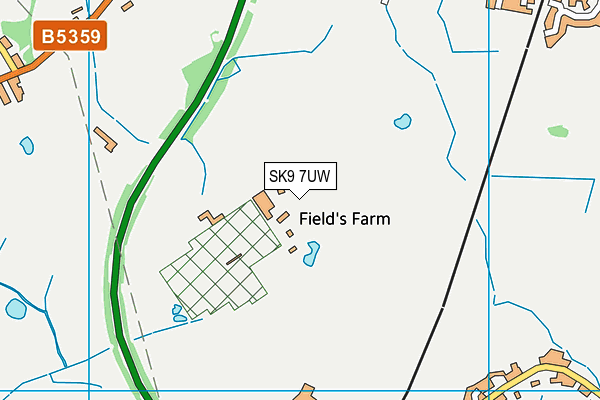 SK9 7UW map - OS VectorMap District (Ordnance Survey)