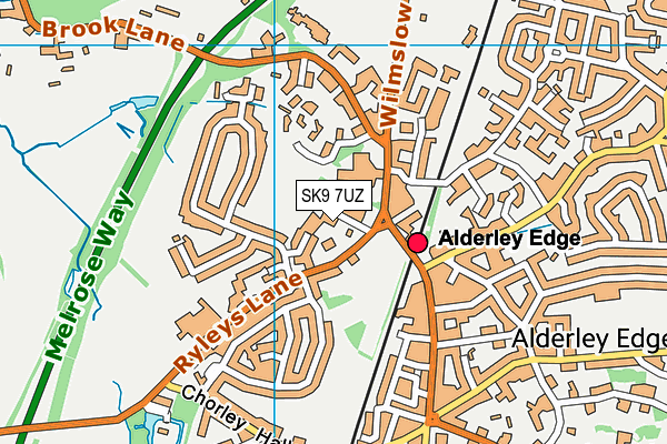 SK9 7UZ map - OS VectorMap District (Ordnance Survey)