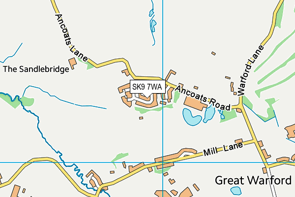 SK9 7WA map - OS VectorMap District (Ordnance Survey)
