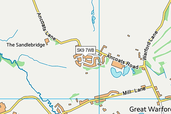 SK9 7WB map - OS VectorMap District (Ordnance Survey) SK9 7WB map - OS VectorMap District (Ordnance Survey)
