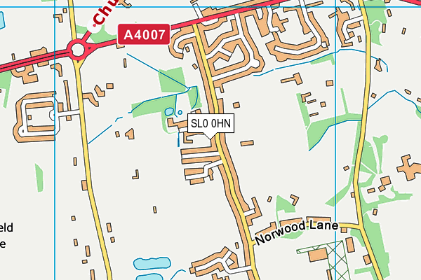 SL0 0HN map - OS VectorMap District (Ordnance Survey) SL0 0HN map - OS VectorMap District (Ordnance Survey)