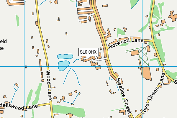 SL0 0HX map - OS VectorMap District (Ordnance Survey) SL0 0HX map - OS VectorMap District (Ordnance Survey)