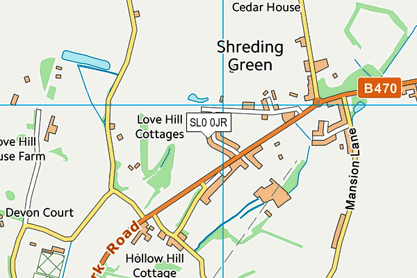 SL0 0JR map - OS VectorMap District (Ordnance Survey) SL0 0JR map - OS VectorMap District (Ordnance Survey)