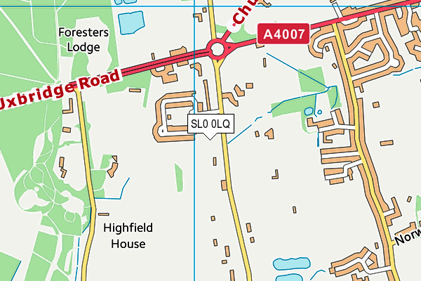 SL0 0LQ map - OS VectorMap District (Ordnance Survey) SL0 0LQ map - OS VectorMap District (Ordnance Survey)