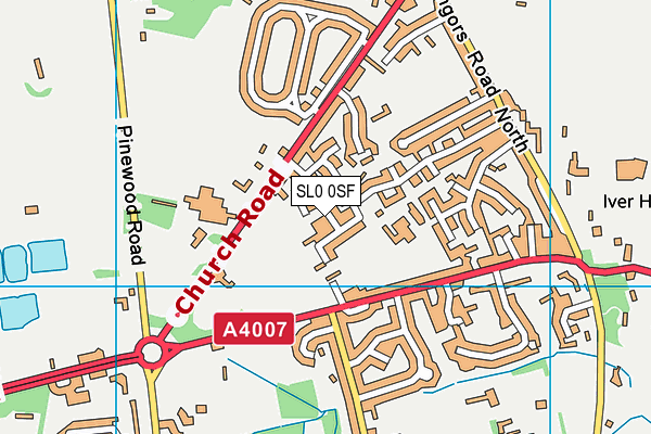 SL0 0SF map - OS VectorMap District (Ordnance Survey) SL0 0SF map - OS VectorMap District (Ordnance Survey)