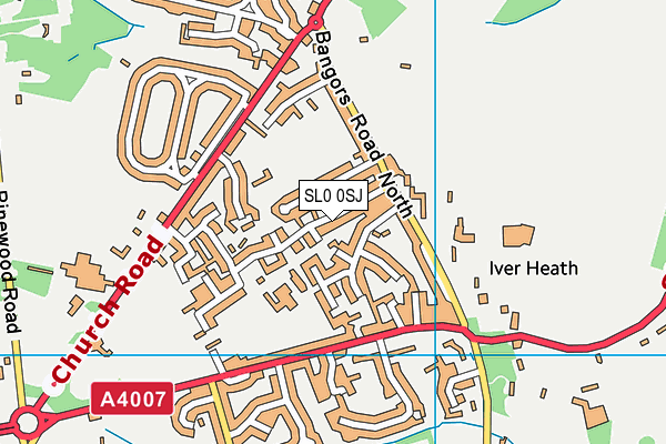 SL0 0SJ map - OS VectorMap District (Ordnance Survey) SL0 0SJ map - OS VectorMap District (Ordnance Survey)
