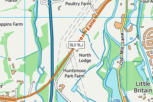 SL0 9LJ map - OS VectorMap District (Ordnance Survey) SL0 9LJ map - OS VectorMap District (Ordnance Survey)
