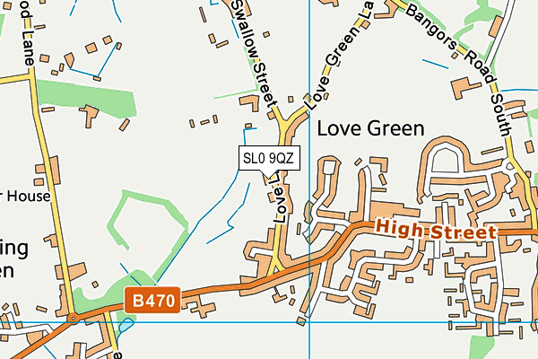 SL0 9QZ map - OS VectorMap District (Ordnance Survey) SL0 9QZ map - OS VectorMap District (Ordnance Survey)