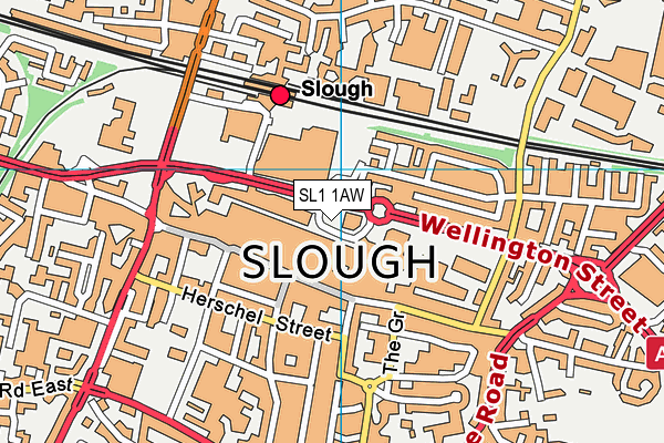 SL1 1AW map - OS VectorMap District (Ordnance Survey)