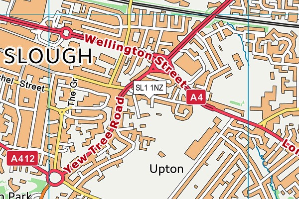 SL1 1NZ map - OS VectorMap District (Ordnance Survey) SL1 1NZ map - OS VectorMap District (Ordnance Survey)