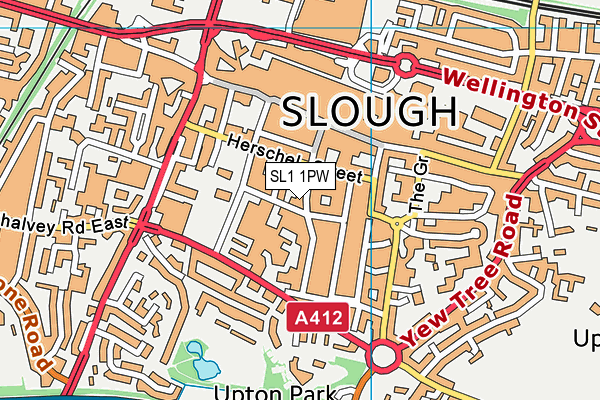 SL1 1PW map - OS VectorMap District (Ordnance Survey) SL1 1PW map - OS VectorMap District (Ordnance Survey)