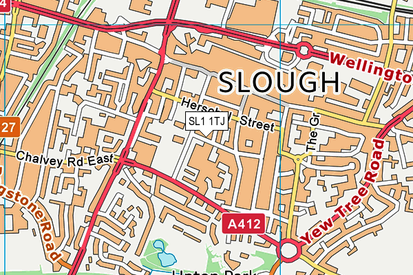 SL1 1TJ map - OS VectorMap District (Ordnance Survey) SL1 1TJ map - OS VectorMap District (Ordnance Survey)