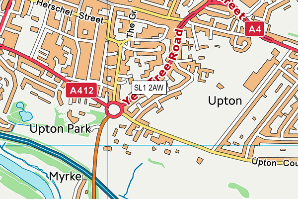 SL1 2AW map - OS VectorMap District (Ordnance Survey)