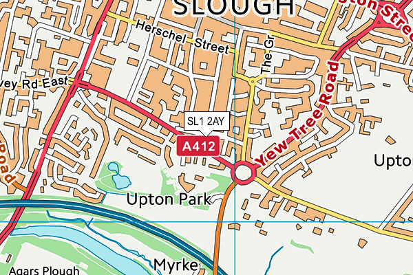 SL1 2AY map - OS VectorMap District (Ordnance Survey) SL1 2AY map - OS VectorMap District (Ordnance Survey)